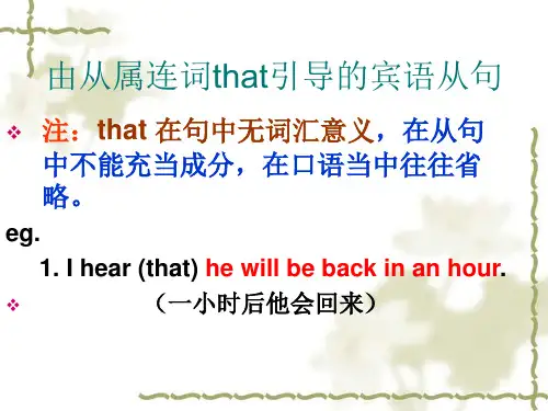 that 引导的宾语从句