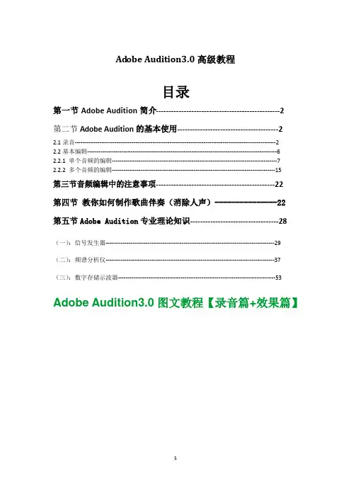 Adobe_Audition_3.0最新最全教程