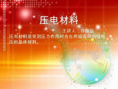 【推选】压电材料PPT资料