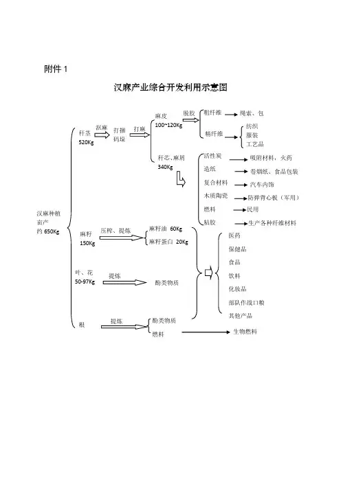 汉麻产业综合开发利用示意图