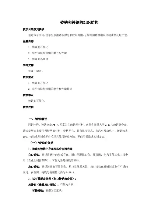 铸铁和铸钢的组织结构