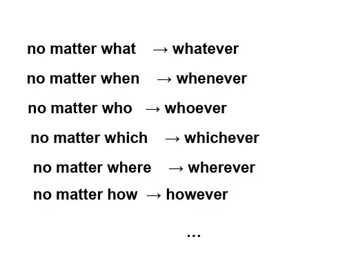 “No_matter”用法(1)