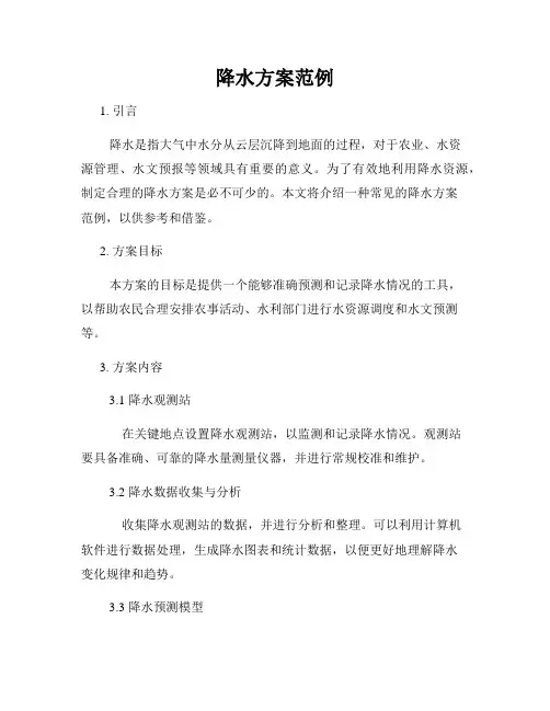 降水方案范例