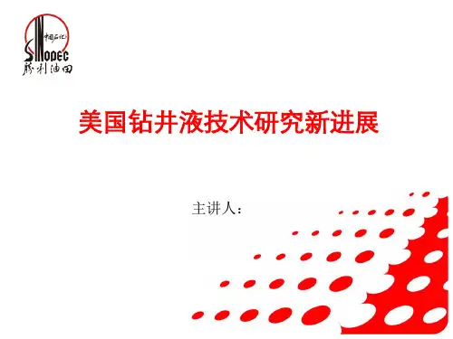 美国钻井液技术研究新进展