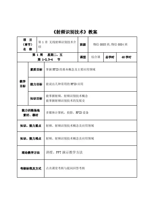 射频识别(RFID)技术-教案