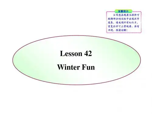 Winter Fun PPT课件 2 冀教版