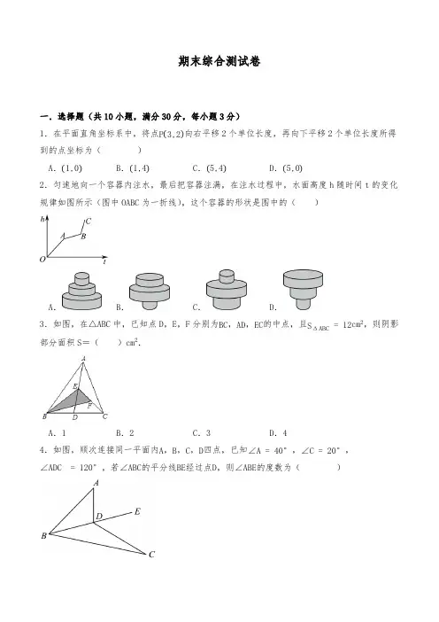 沪科版八年级数学上册试题 期末综合测试卷(含解析)