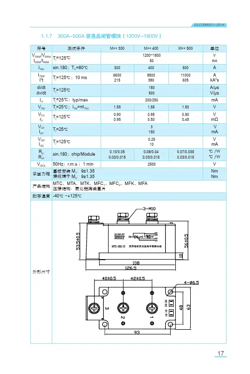 模块产品MTC