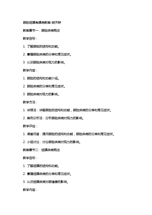 眼睑结膜角膜病教案赫天耕