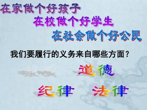 八年级政治下第二课第二框 忠实履行义务 课件人教版