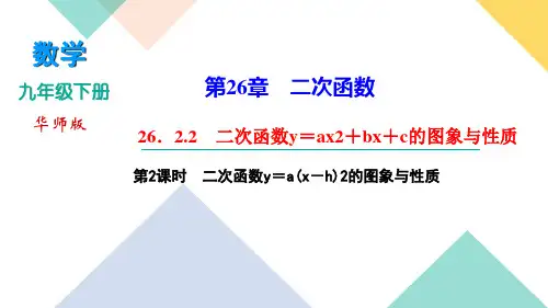 华东师大版九年级下册数学习题课件 第26章     二次函数y=a(x-h)2的图象与性质