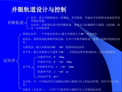 井眼轨道设计与控制