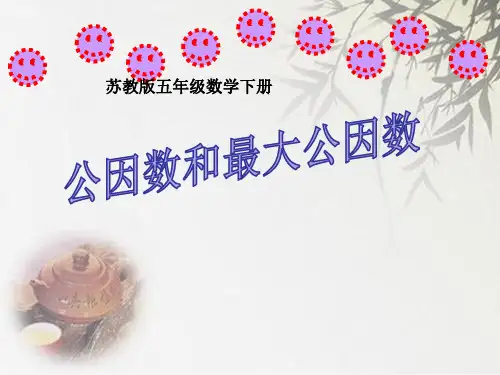 苏教版五年级下册数学《公因数和最大公因数》 (共51张PPT)