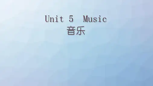 高三英语一轮复习精品课件6：Unit 5 Music