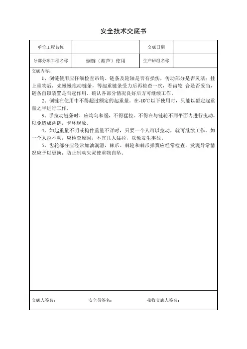 18_倒链(葫芦)使用