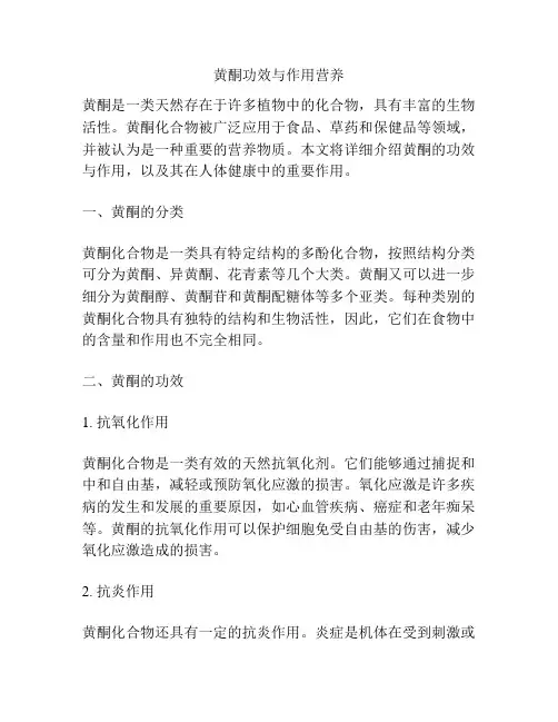黄酮功效与作用营养