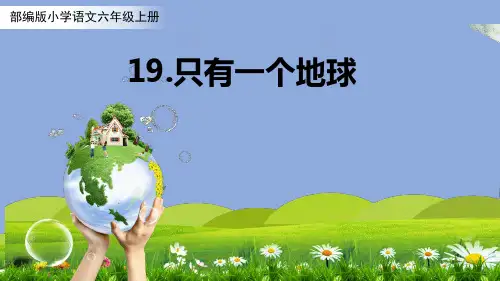 人教统编版语文六年级上册19《只有一个地球》课件