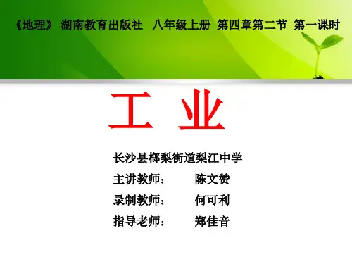 湘教版八年级上册地理：第二节 工业