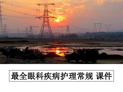 最新最全眼科疾病护理常规 课件ppt课件