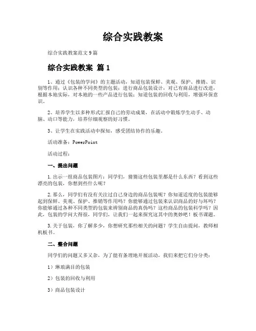 综合实践教案