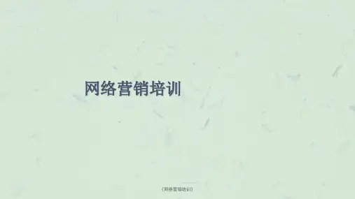 《网络营销培训》课件