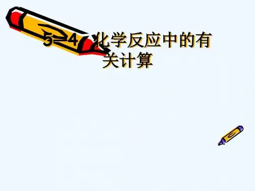化学：5.4《化学反应中的有关计算》课件(3)(鲁教版九年级)