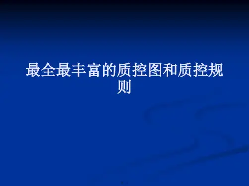 最全最丰富的质控图和质控规则