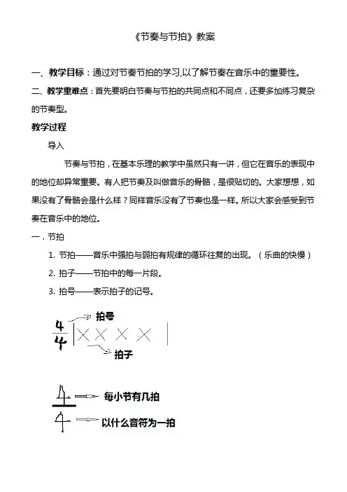 节奏与节拍教案