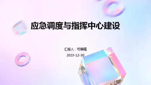 应急调度与指挥中心建设