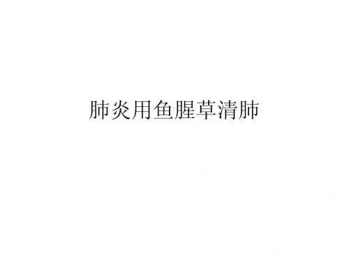 肺炎用鱼腥草清肺
