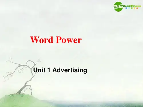 高中英语 Unit1 Advertisingword power课件 牛津译林版必修4