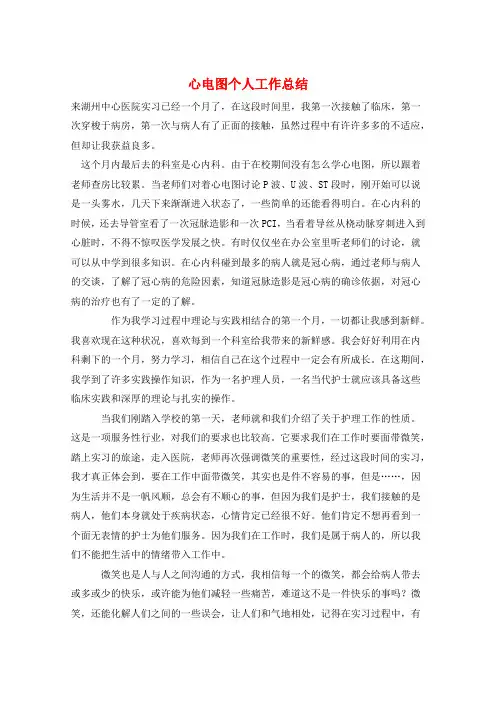 心电图个人工作总结