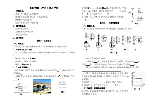 浮力复习学案