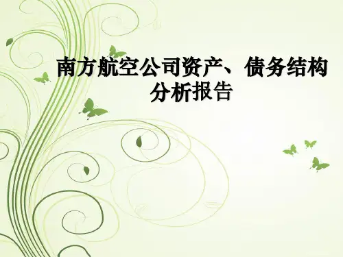 南方航空公司资产债务结构分析报告共25页