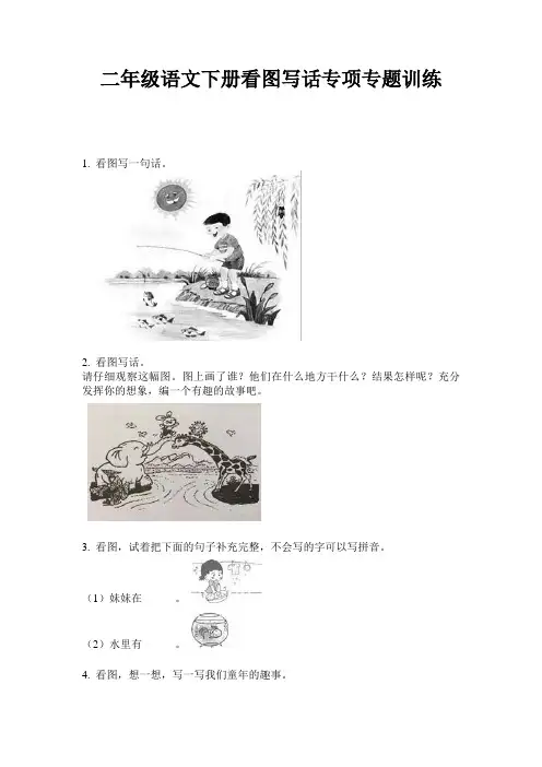 二年级语文下册看图写话专项专题训练