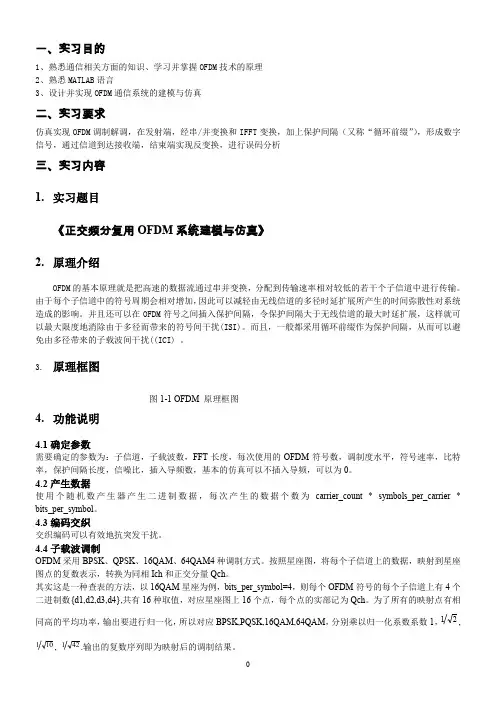 基于MATLAB的OFDM的仿真