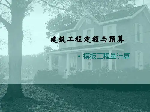 模板工程量计算
