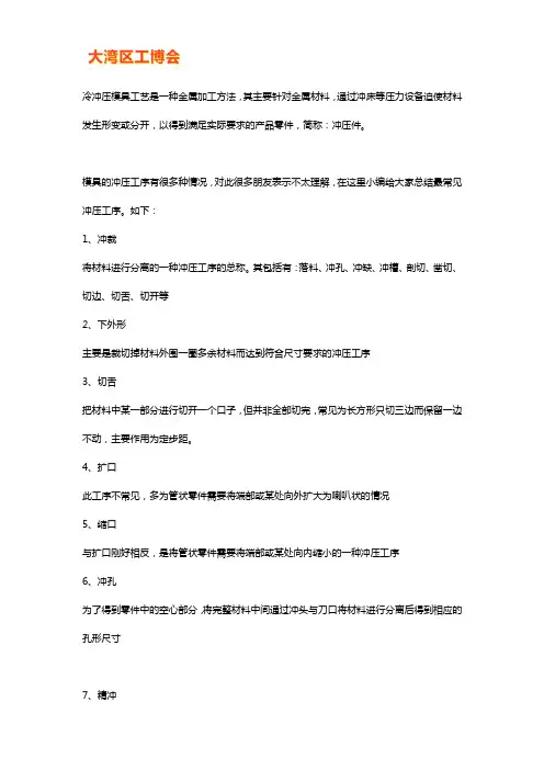 冲压工艺的25种工序详细介绍