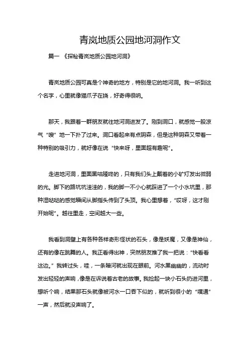 青岚地质公园地河洞作文