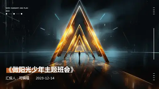 《做阳光少年主题班会》
