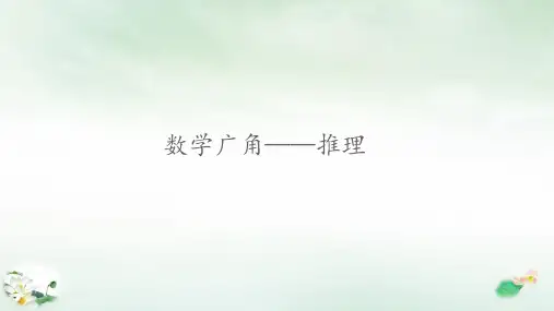 二年级数学下册9数学广角——推理人教版(共17张PPT)