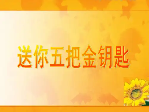 保险的五把金钥匙课件