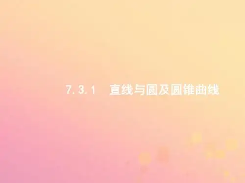 2019年高考数学二轮复习专题七解析几何7.3.1直线与圆及圆锥曲线课件文