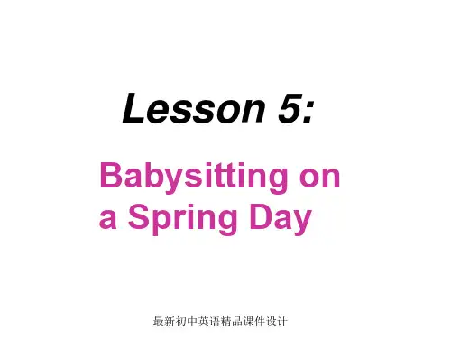 最新冀教版初中英语八年级下册《Lesson 5 Babysitting on a Spring Day》精品PPT课件 (1)