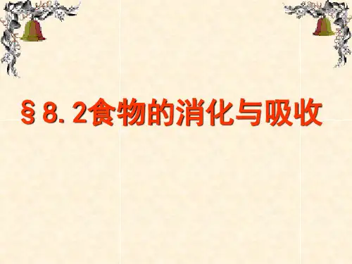 生物七年级下北师大版4.8.2食物的消化与吸收课件(32张)