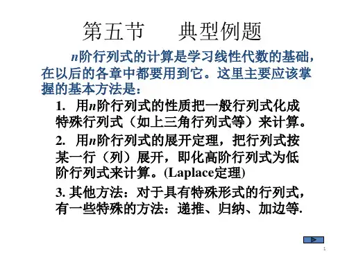 行列式典型例题ppt课件 (2)