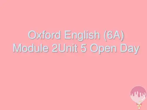 六年级英语上册Unit5OpenDay课件3牛津上海版一起0104124