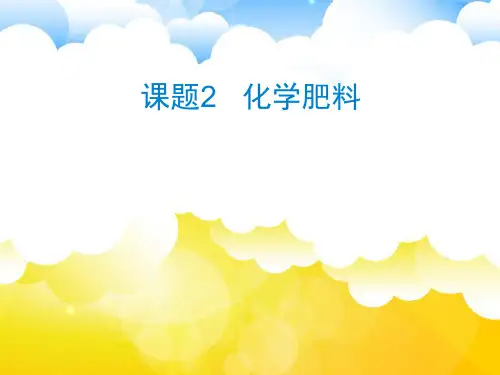 人教九年级化学下册第十一单元课题2 化学肥料(共33张PPT)