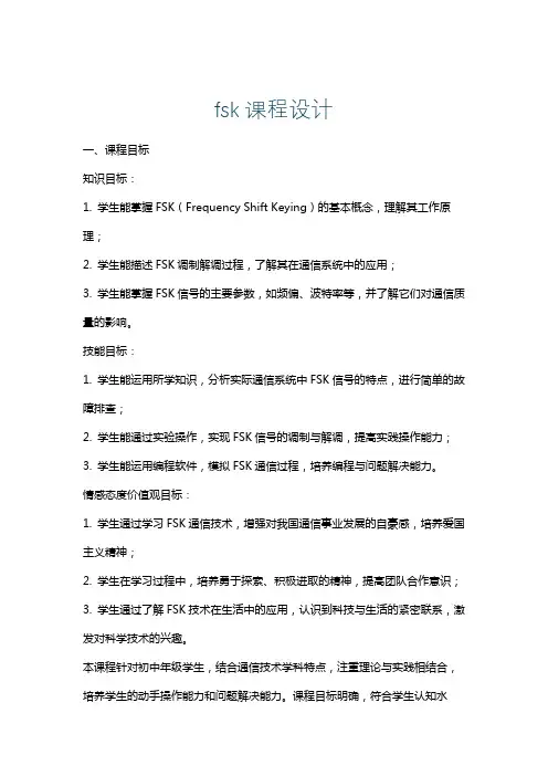 fsk课程设计