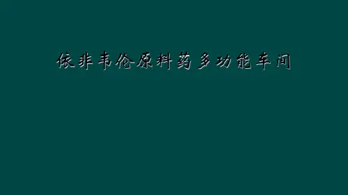 依非韦伦原料药多功能车间